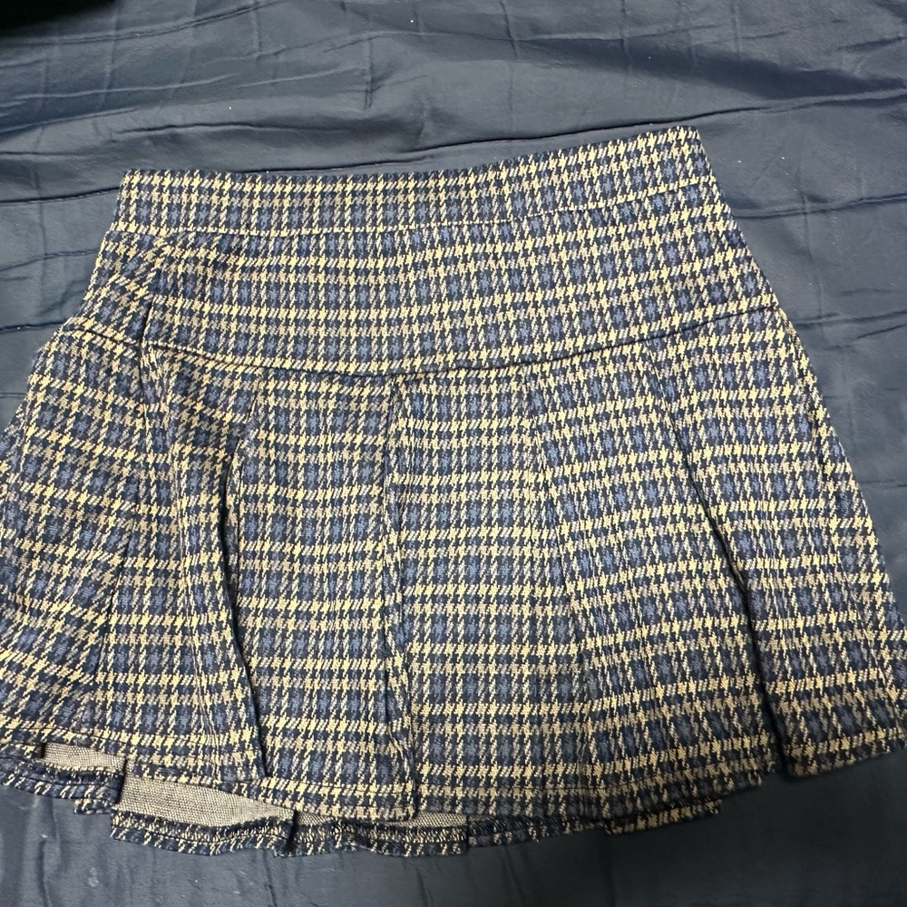 Stylish Blue and Cream Women's Skirt